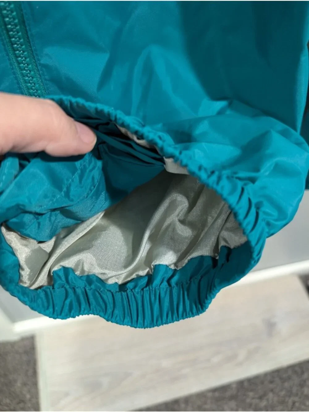 Vintage L.L. Bean Gore-Tex Rain Track Nylon Pants - Men's Size L Teal Blue